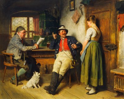 Figuren in een interieur, 1891 door Hugo Kauffmann