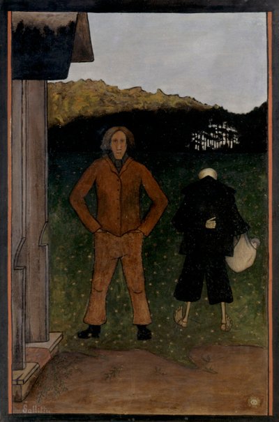 De dood en de boer, 1896 door Hugo Simberg