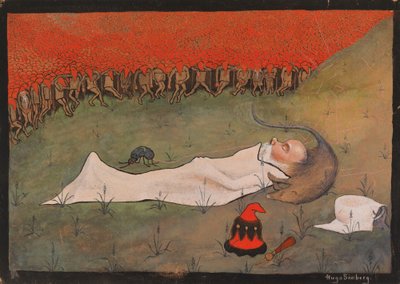 Koning Hobgoblin slaapt door Hugo Simberg