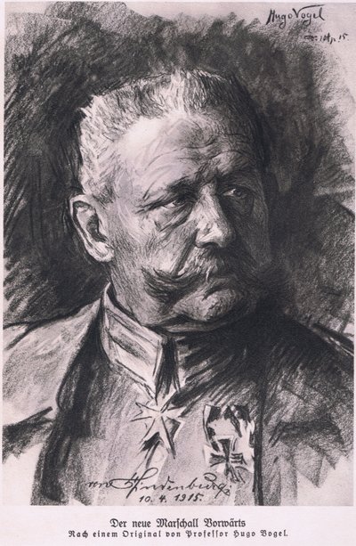 Hindenburg, uit Hindenburg gepubliceerd door Daterlandijrcher Derlag & H Weller Berlin, 1928 door Hugo Vogel
