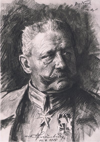 De nieuwe maarschalk Vorwarts, illustratie uit Hindenburg uitgegeven door Daterlandischer Derlag C U Weller Berlijn, 1922 door Hugo Vogel