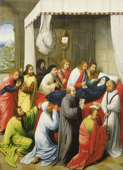 De ontslaping van de Maagd, ca. 1500 door Hugo van der (follower of) Goes