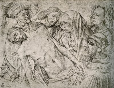 Tekening naar de Kruisafneming, ca. 1460-1480, 1908 door Hugo van der Goes