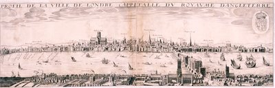 Uitzicht op Londen vanuit het zuiden, 1643 door Hugue Picart