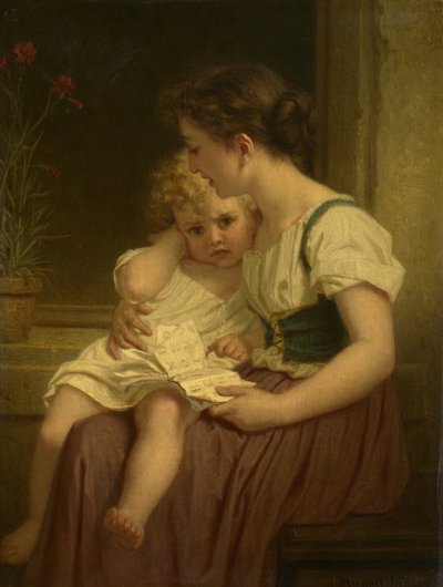Moeder en Kind door Hugues Merle