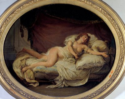 Vrouw liggend door Hugues Traval