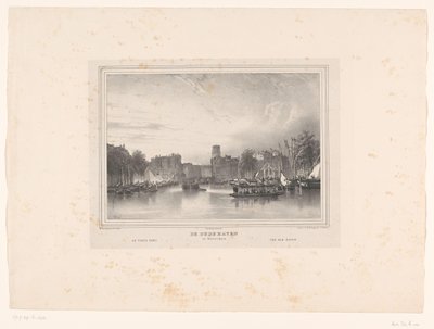 Gezicht op de oude haven te Rotterdam (Gezigten der Stad Rotterdam) door Huib van Hove Bz