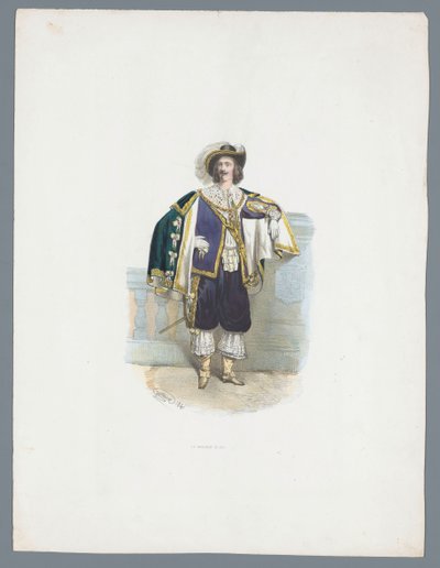 Man in historisch kostuum door Huib van Hove Bz