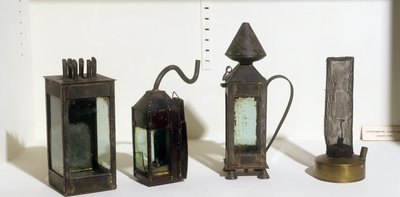 Prototype mijnwerkersveiligheidslampen, 1815 door Humphry Davy