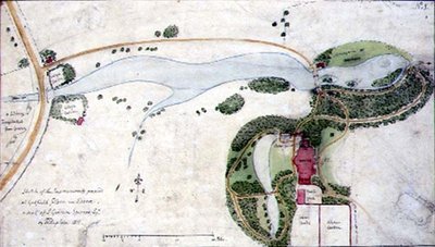 Een tuinplan voor Gosfield Place, Essex door Humphry Repton