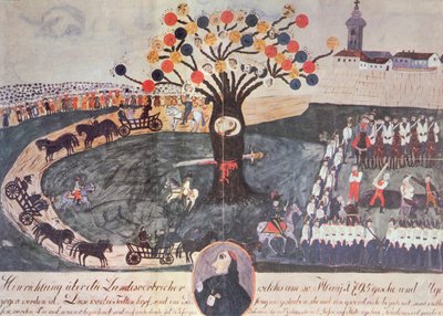 Executie van Ignac Martinovics en zijn metgezellen op 20 mei 1795 door Hungarian School