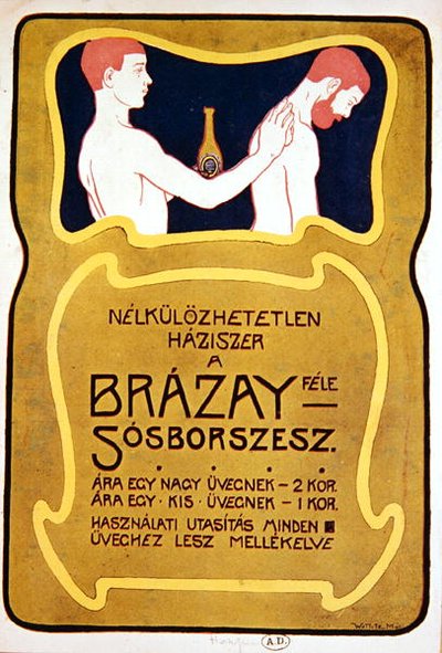Hongaarse advertentie voor Eau de Toilette Brazay, c.1900 door Hungarian School