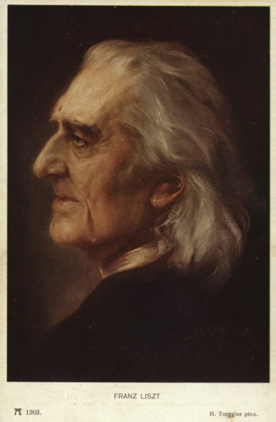 Portret van Franz Liszt door Hungarian School