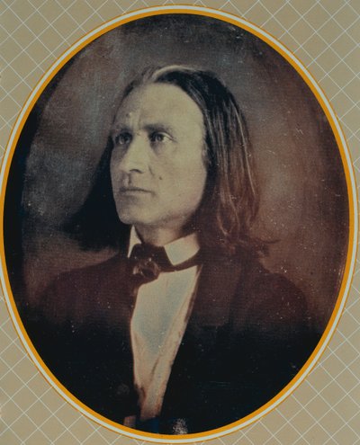 Reproductie van een daguerreotype van Franz Liszt (1811-86) genomen ca. 1856 door Hungarian School