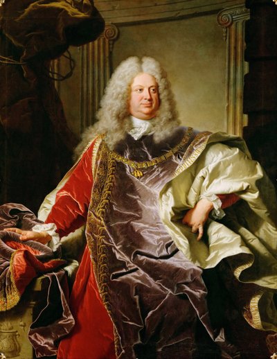 Barok: Portret van graaf Philipp Ludwig Wenzel von Sinzendorf door Hyacinthe Francois Rigaud