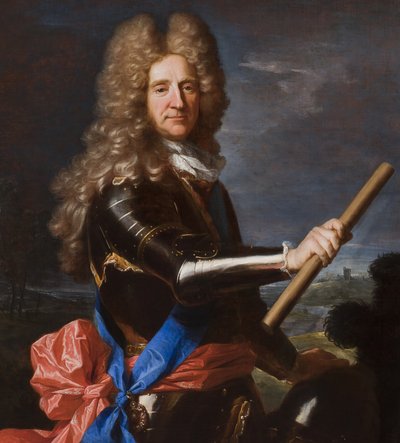 Detail van portret van Hans Willem Bentinck, 1e Graaf van Portland, 1699 door Hyacinthe Francois Rigaud