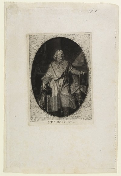J.B. Bossuet (en pied), gegraveerd door Jean-Baptiste de Grateloup, 1771 door Hyacinthe Francois Rigaud