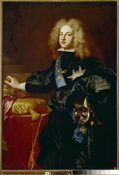 Filips V van Spanje - Portret van Filips V door Hyacinthe Francois Rigaud