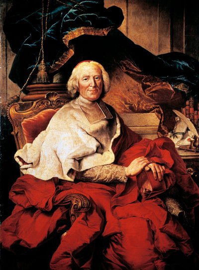 Portret van Andre-Hercule de Fleury (Lodève) door Hyacinthe Francois Rigaud