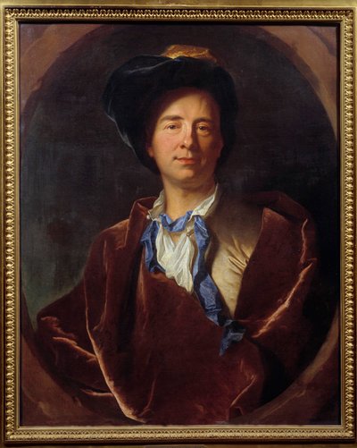 Portret van Bernard Le Bouyer (Le Bovier) de Fontenelle, Franse schrijver door Hyacinthe Francois Rigaud