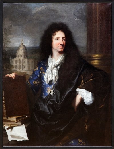 Portret van Jules Hardouin Mansart door Hyacinthe Francois Rigaud