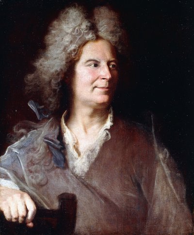 Portret van een Beeldhouwer, Zogenaamd Robert Le Lorrain door Hyacinthe Francois Rigaud