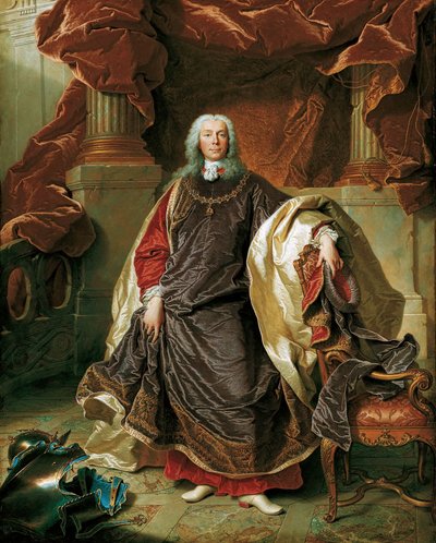 Portret van Prins Joseph Wenzel I van Liechtenstein 1696-1772, 1740 door Hyacinthe François Honoré Rigaud