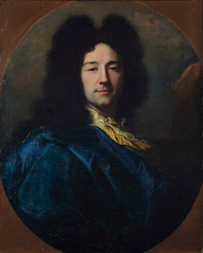 Zelfportret, ook wel bekend als het Blauwe Mantelportret door Hyacinthe François Honoré Rigaud
