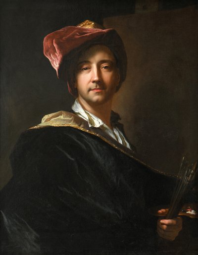Zelfportret in een Tulband, 1698 door Hyacinthe François Honoré Rigaud