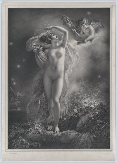 Danaë door Hyacinthe Louis Victor Jean Baptiste Aubry