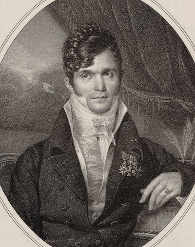 Portret van de dirigent en componist Gaspare Spontini 1774-1851, 1824 door Hyacinthe Louis Victor Jean Baptiste Aubry