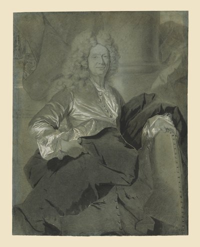 Portret van een man door Hyacinthe Rigaud