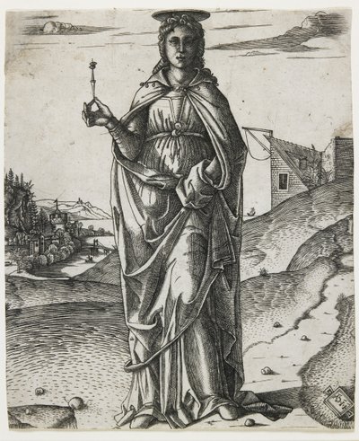 Sint Lucia, c.1510 (gravure) door I.I.C.A. Master