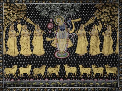 De god Krishna en de gopi’s door IMAGINEERS STUDIO