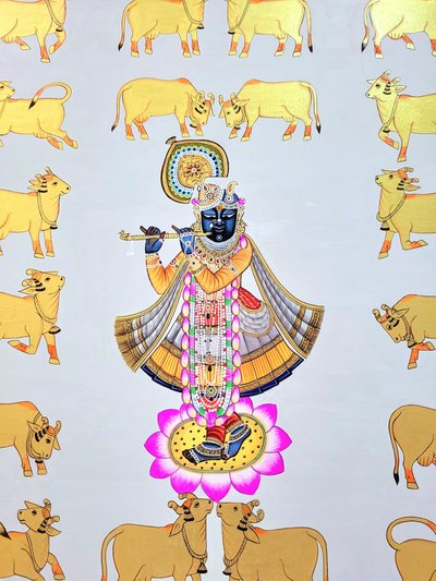 Krishna tussen de gouden koeien door IMAGINEERS STUDIO