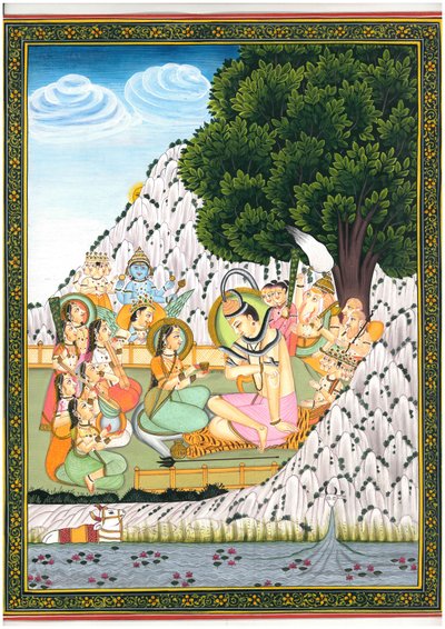 Goddelijke bijeenkomst van Shiva en Parvati door IMAGINEERS STUDIO