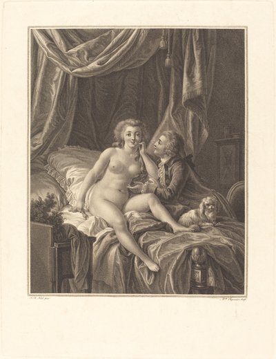 Wat goed is om te nemen, is goed om te houden door I Alexandre Chaponnier after Jean Baptiste Hüet