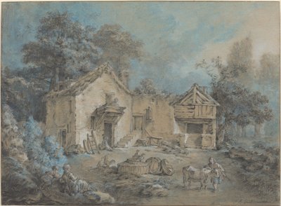 Boerderijscène door I Jean Baptiste Hüet