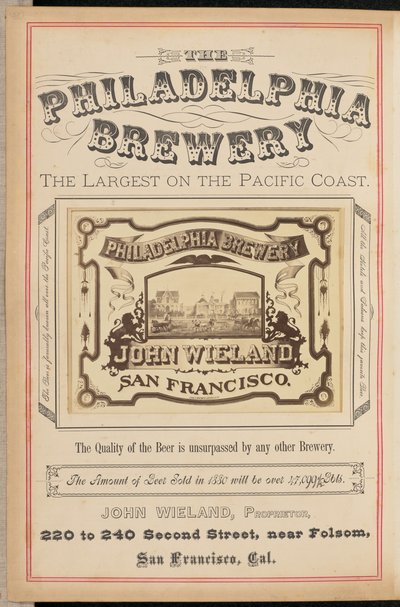 [Philadelphia Brouwerij, San Francisco]. door I. W. Taber