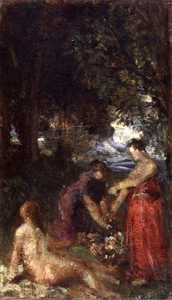 Baden door Ignace Henri Jean Fantin Latour
