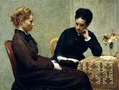 Lezen door Ignace Henri Jean Fantin Latour