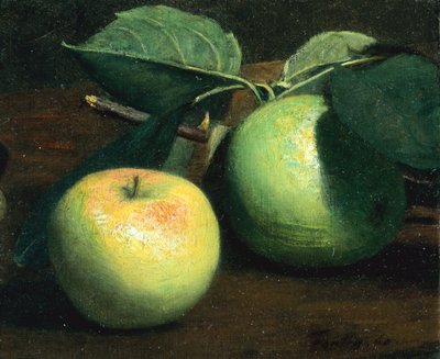 Twee appels door Ignace Henri Jean Fantin Latour