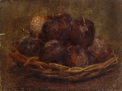 Een mand met pruimen, 1869 door Ignace Henri Jean Fantin Latour