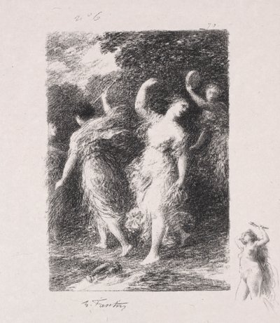 Bacchus door Ignace Henri Jean Fantin Latour