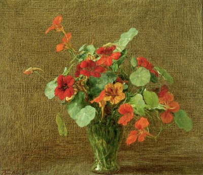 Kapucijnen (Oost-Indische kers) door Ignace Henri Jean Fantin Latour