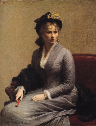 Charlotte Dubourg (1850-1921) 1882 door Ignace Henri Jean Fantin Latour