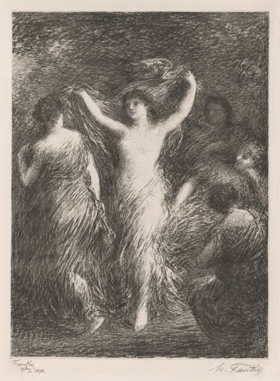 Dansen, 1898 door Ignace Henri Jean Fantin Latour