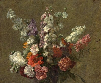 Ridderspoor, 1899 door Ignace Henri Jean Fantin Latour