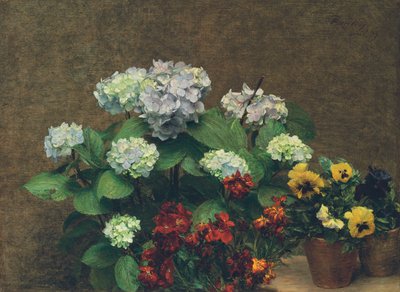 Bloemen door Ignace Henri Jean Fantin Latour
