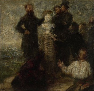 Hulde aan Delacroix door Ignace Henri Jean Fantin Latour
